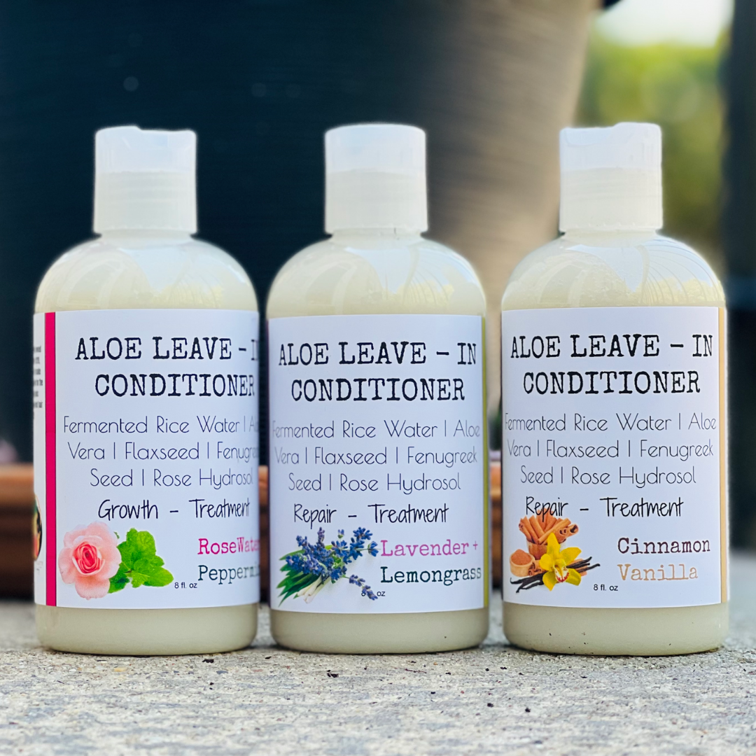 Moisturizing Aloe Vera Leave-In Conditioner | Rice Milk Hair Growth Solution | Flaxseed Gel | Fenugreek + Aloe Vera for Damage Hair Growth