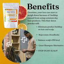 Load image into Gallery viewer, Dreadlock Hair Scalp Detox - Deep Clean Dreadlock Powder - Natural Hair Cleanser for Product Buildup - Step 1
