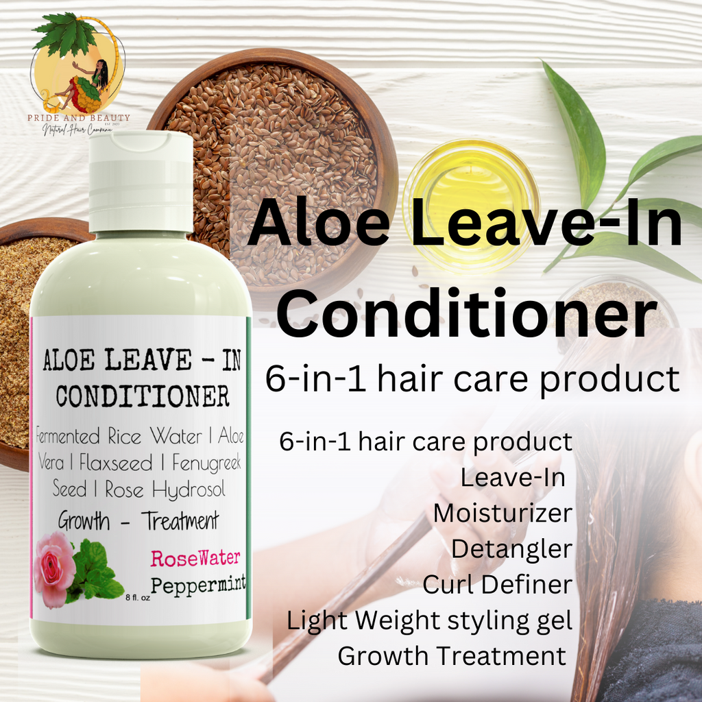 Moisturizing Aloe Vera Leave-In Conditioner | Rice Milk Hair Growth Solution | Flaxseed Gel | Fenugreek + Aloe Vera for Damage Hair Growth
