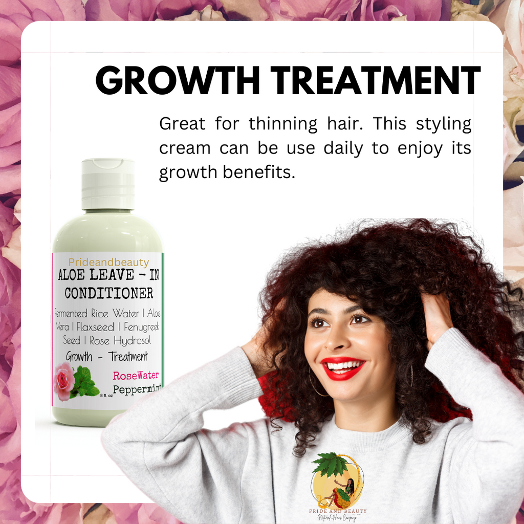 Moisturizing Aloe Vera Leave-In Conditioner | Rice Milk Hair Growth Solution | Flaxseed Gel | Fenugreek + Aloe Vera for Damage Hair Growth