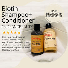 Load image into Gallery viewer, Rice Shampoo and Conditioner Set - Biotin, Hibiscus, and Aloe Shampoo | Hair Regrowth Shampoo and Conditioner.
