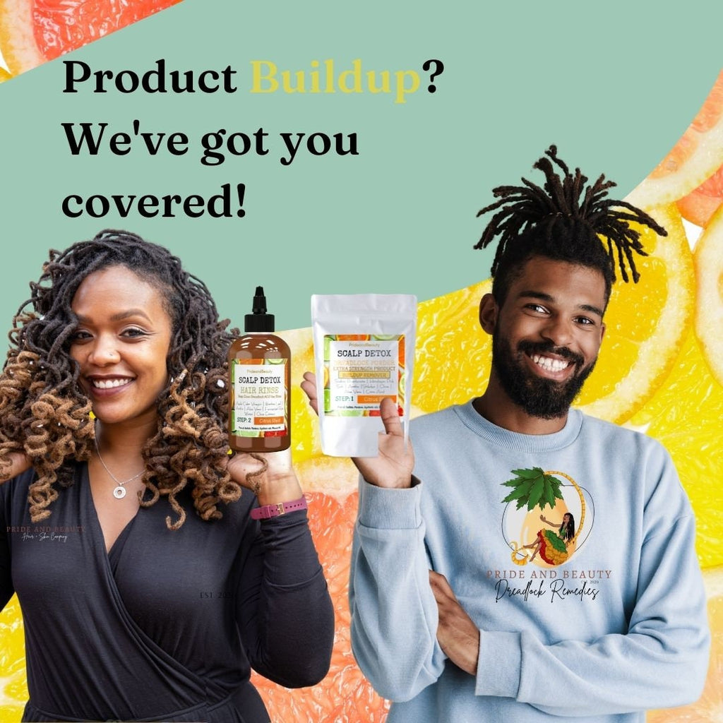 Dreadlock Hair Scalp Detox - Deep Clean Dreadlock Powder - Natural Hair Cleanser for Product Buildup - Step 1