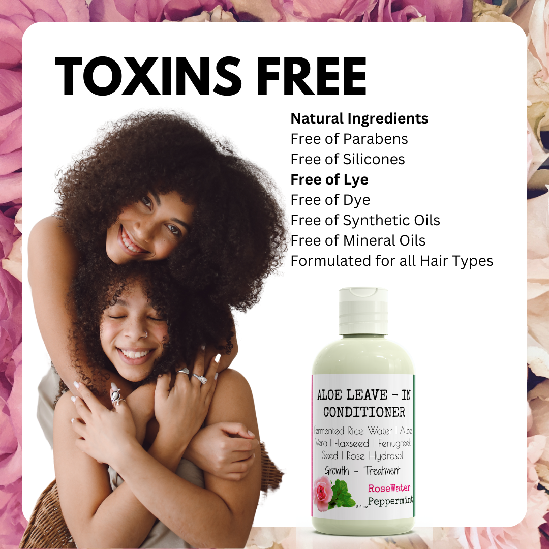Moisturizing Aloe Vera Leave-In Conditioner | Rice Milk Hair Growth Solution | Flaxseed Gel | Fenugreek + Aloe Vera for Damage Hair Growth
