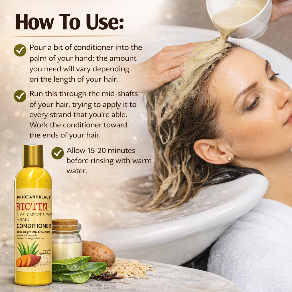 Rice Shampoo and Conditioner Set - Biotin, Hibiscus, and Aloe Shampoo | Hair Regrowth Shampoo and Conditioner.