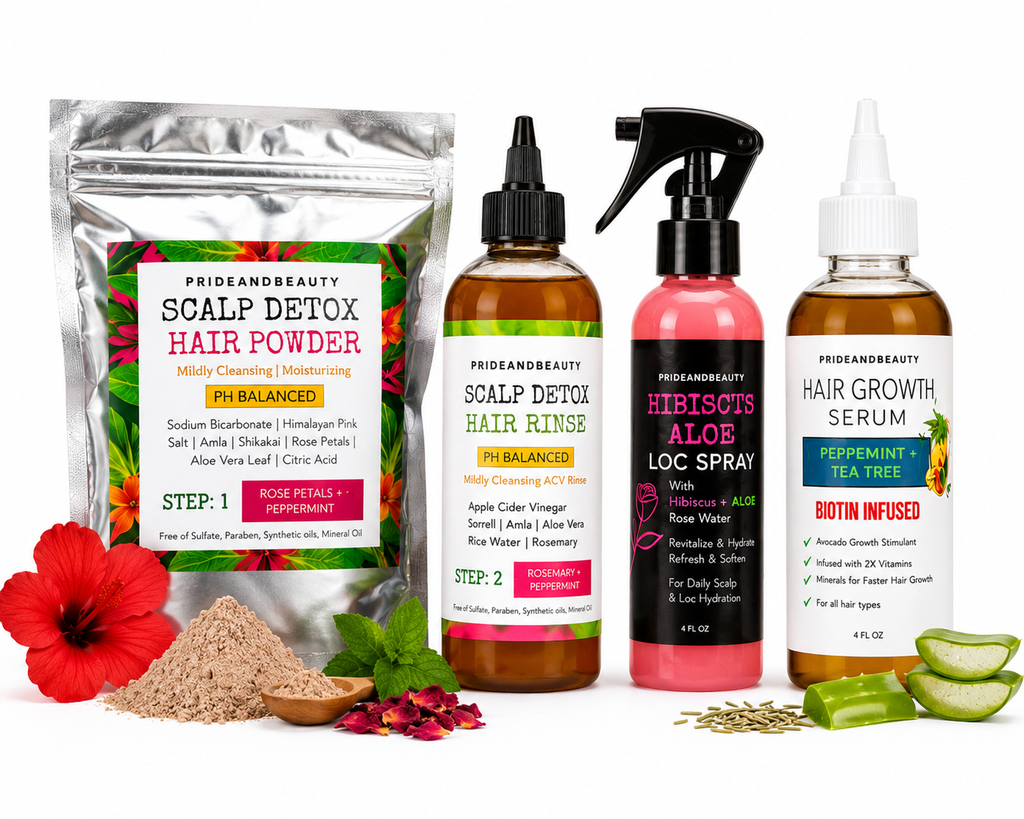 PrideandBeauty™ 4-Step Scalp Detox Loc Care System