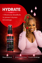 Load image into Gallery viewer, Pride and Beauty Rose Water Loc Spray – Daily Hydration, Itch Relief &amp; Moisture for Locs, Braids &amp; Natural Hair | Plant-Based Formula
