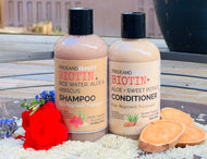Rice Shampoo and Conditioner Set - Biotin, Hibiscus, and Aloe Shampoo | Hair Regrowth Shampoo and Conditioner.