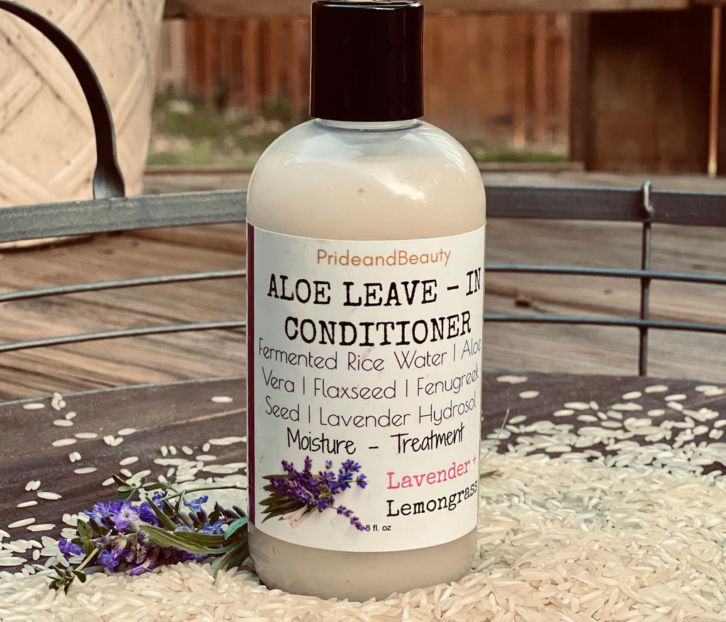 Moisturizing Aloe Vera Leave-In Conditioner | Rice Milk Hair Growth Solution | Flaxseed Gel | Fenugreek + Aloe Vera for Damage Hair Growth