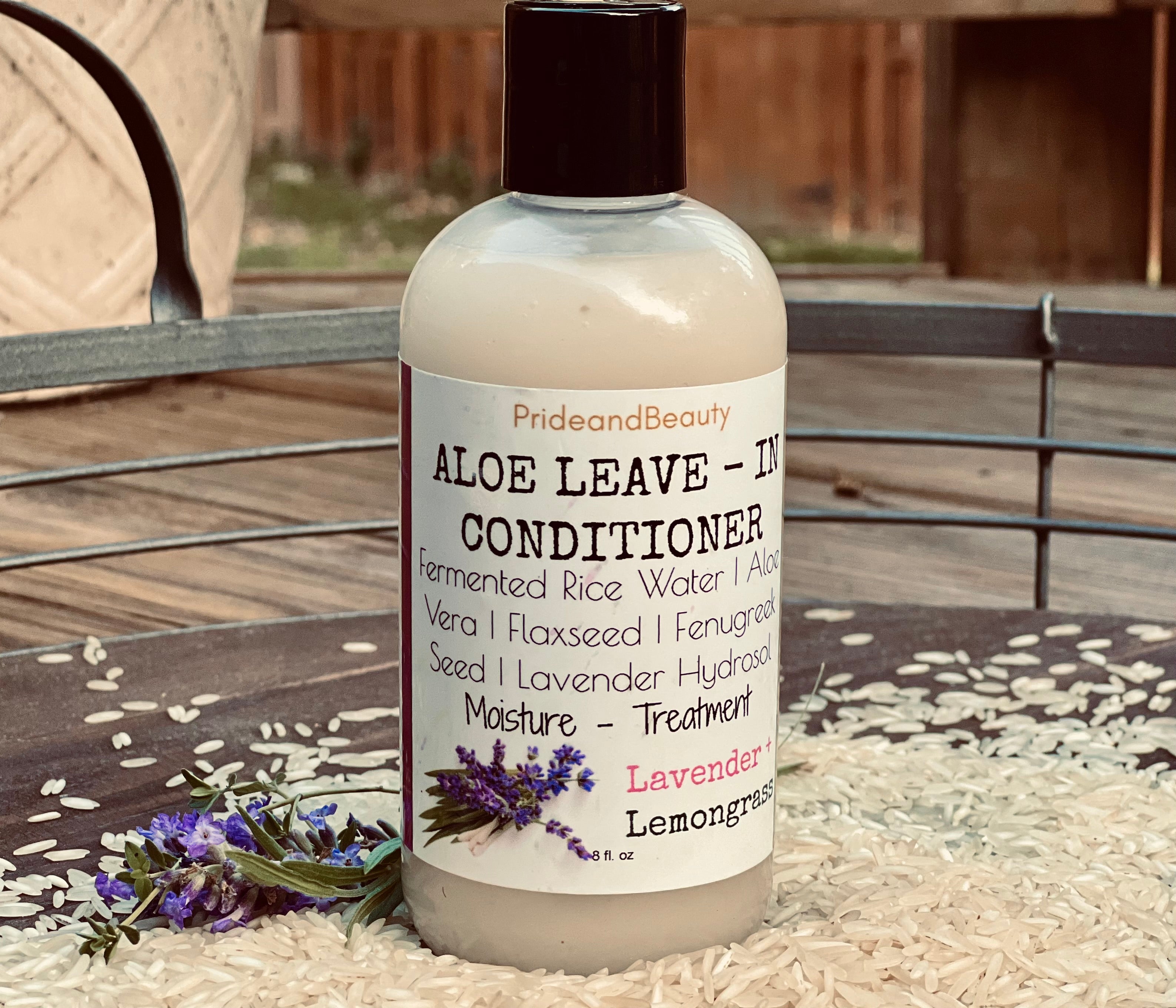 Moisturizing Aloe Vera Leave-In Conditioner | Rice Milk Hair Growth Solution | Flaxseed Gel | Fenugreek + Aloe Vera for Damage Hair Growth