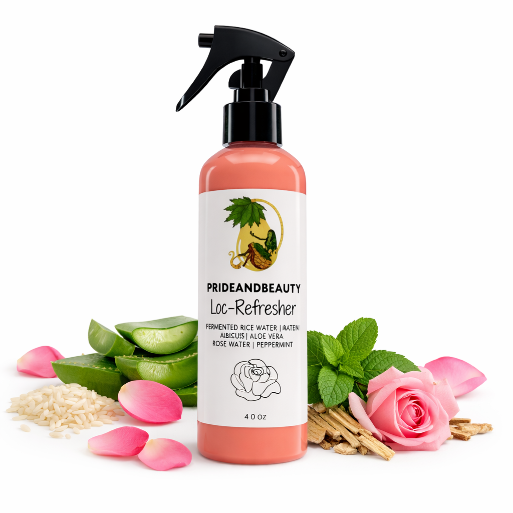 Pride and Beauty Loc-Refresher Spray (Rosewater + Peppermint) — Lightweight Daily Hydration for Locs