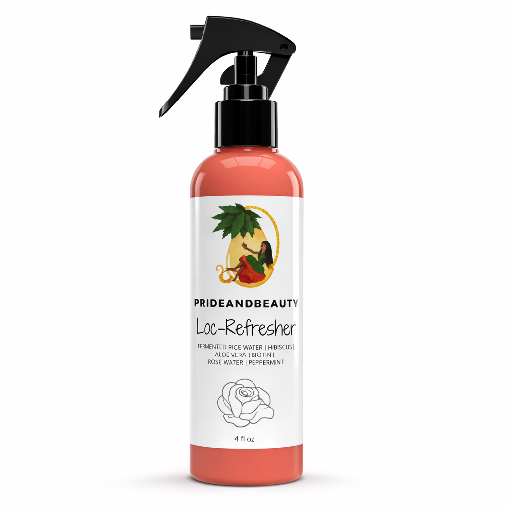 Pride and Beauty Loc-Refresher Spray (Rosewater + Peppermint) — Lightweight Daily Hydration for Locs