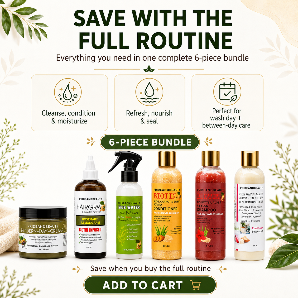 PrideandBeauty Complete Hair Growth & Moisture Bundle